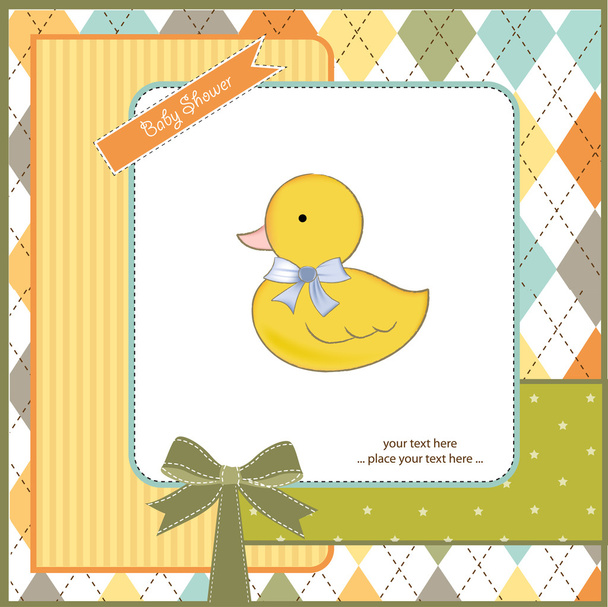 Babydusche Ansagekarte mit Ente - Foto, Bild