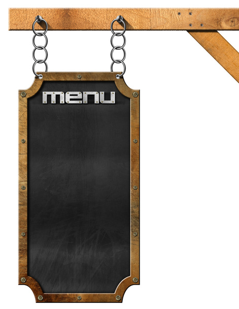 Food Menu - Blackboard with Chain - Photo, Image