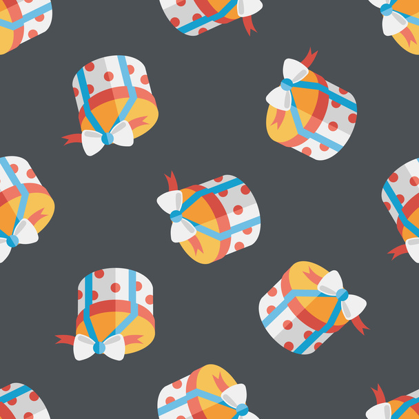 Gift flat icon,eps10 seamless pattern background - Vector, Image