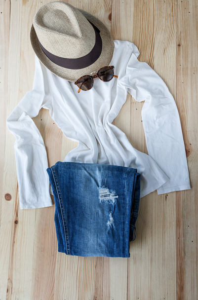 Set of various clothes and accessories for women - Foto, Imagen