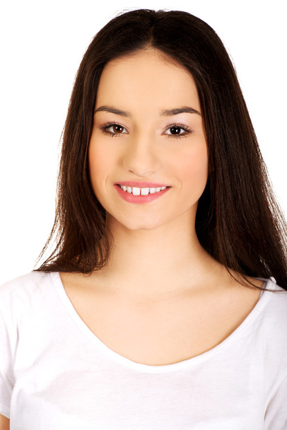 Friendly smiling young woman. - Foto, imagen