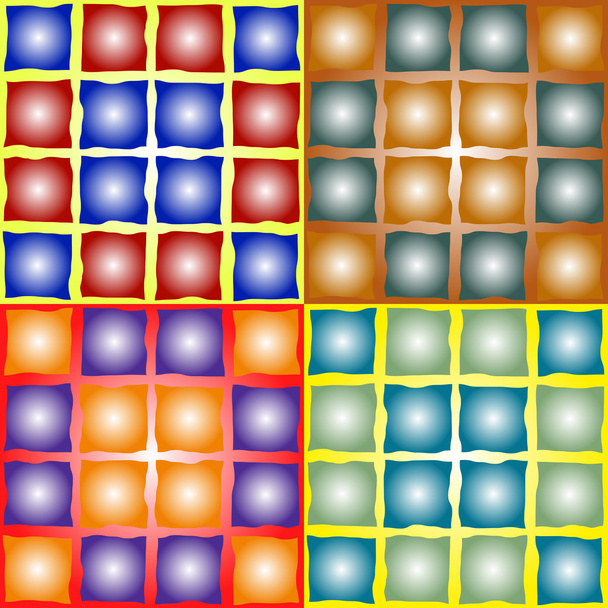 Conjunto de patrones geométricos sin costura  - Vector, Imagen