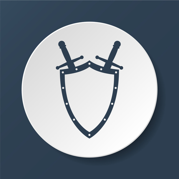 Sword and shield icon - Vector, Image