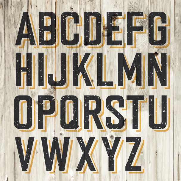 Retro Styled Alphabet - Vektor, Bild