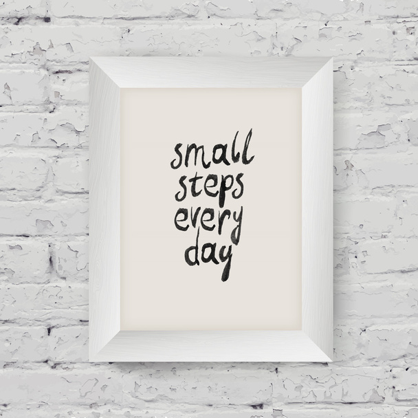 Poster "small steps every day" - Vektor, Bild