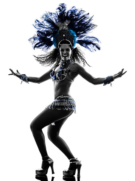 woman samba dancer silhouette - Фото, зображення