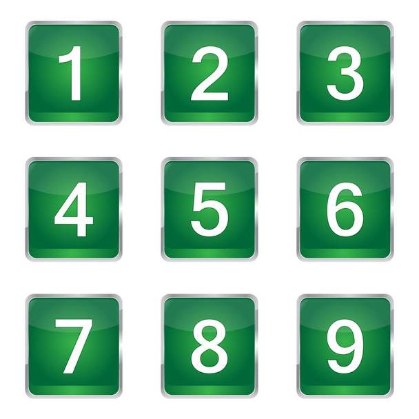 getallen tellen pictogrammenset - Vector, afbeelding