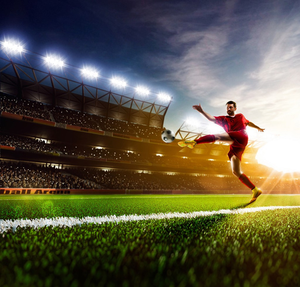 Soccer player in action - Zdjęcie, obraz