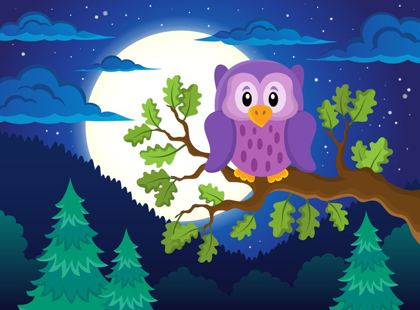 Owl topic image 1 - Vector, afbeelding