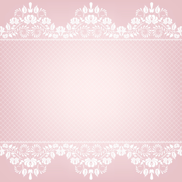 card with lace border - Vector, Image