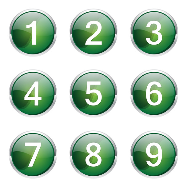 Numbers Counting  Icon Set - ベクター画像