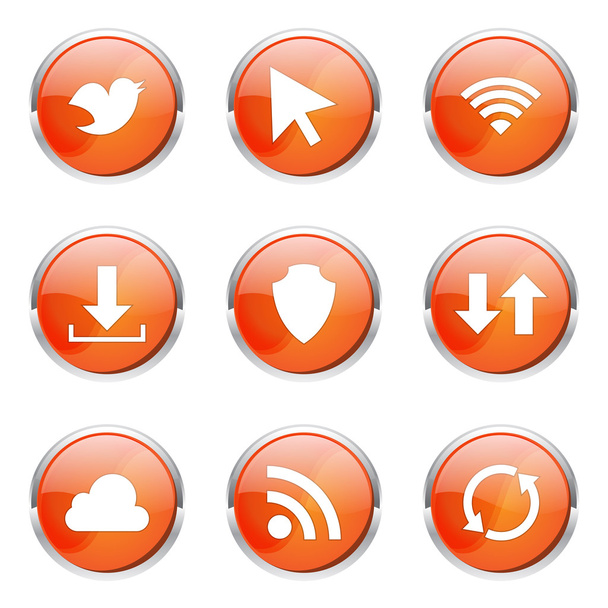 Web Internet Social Icon Set - Vector, afbeelding