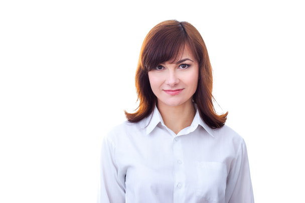 Confident Businesswoman On A White Background - Фото, зображення