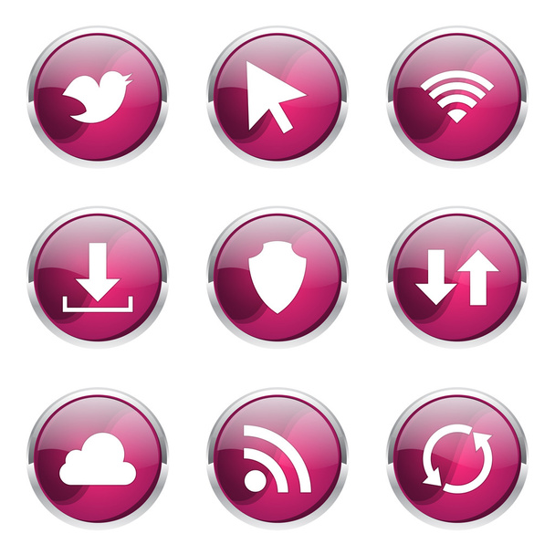 Web Internet Social Icon Set - Vektor, kép