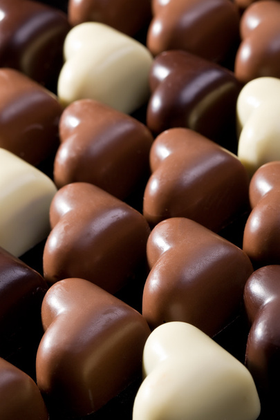 Chocolate hearts background - Foto, Imagen