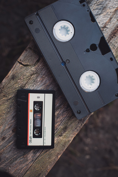 Two Retro cassette close-up - Photo, Image