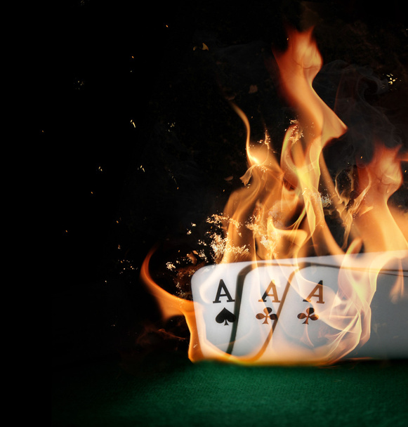 Cards in fire - Fotografie, Obrázek