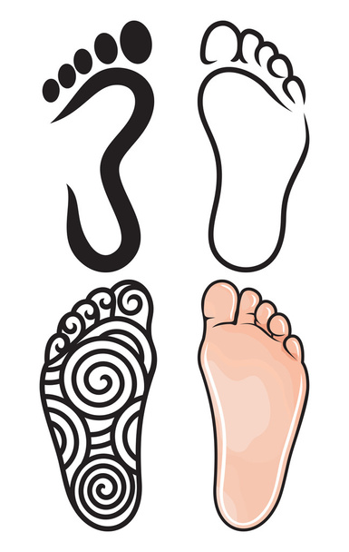 Foot symbol - foot print lgbt flag - Vector, Image