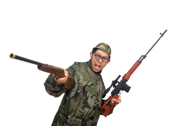 Militaire avec un pistolet
 - Photo, image