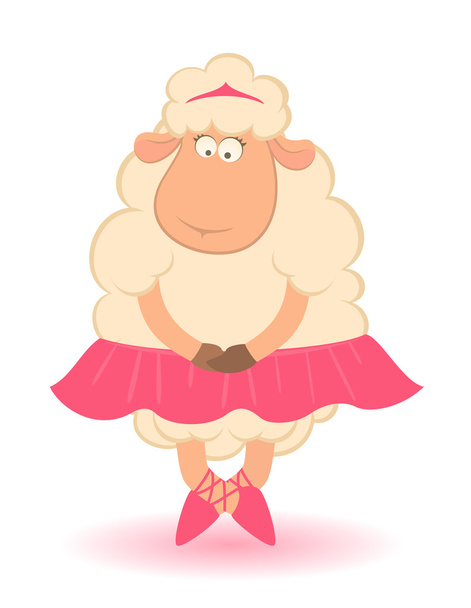 Dessin animé moutons drôles - danseur de ballet. Illustration vectorielle
 - Vecteur, image