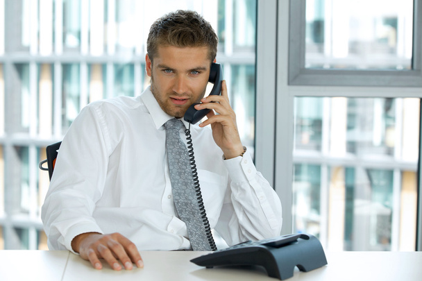 businessman talking on phone - Zdjęcie, obraz