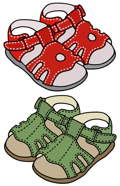 sandali del bambino
 - Vettoriali, immagini