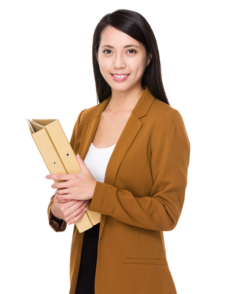 Asian businesswoman in brown suit - Photo, Image
