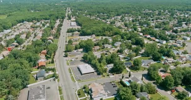 New Jersey předměstí se skládá z různých postavených domů se nachází mezi lesy - Záběry, video