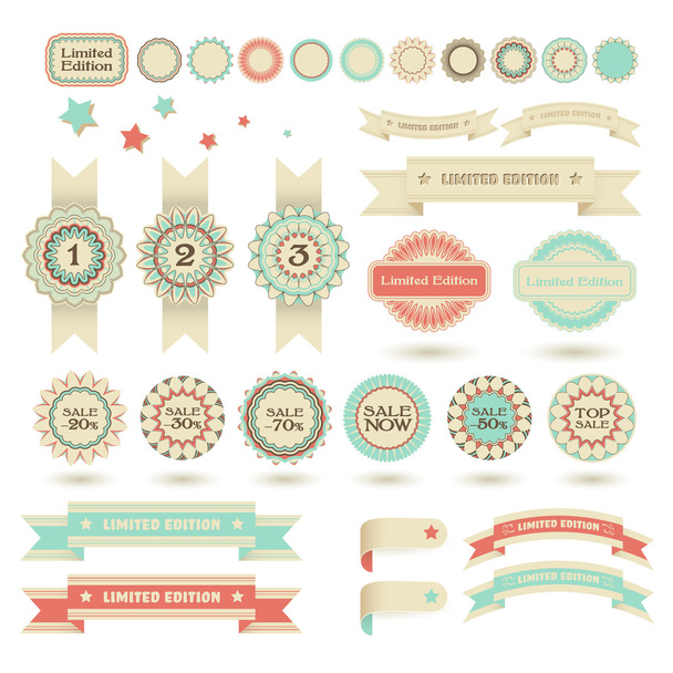 Set of sale stamps - Vector, Image