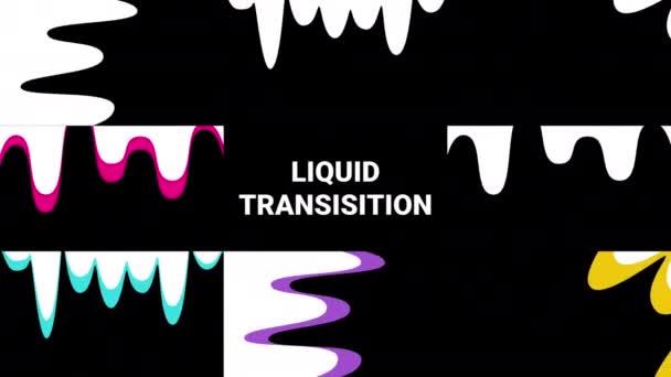 Animation von Liquid Transition Collection Set. Hochwertiges 4k Filmmaterial - Filmmaterial, Video