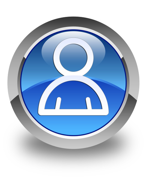 Member icon glossy blue round button - Foto, imagen