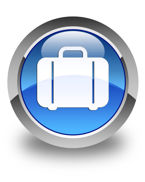 Піктограма сумки глянцева синя кругла кнопка
 - Фото, зображення