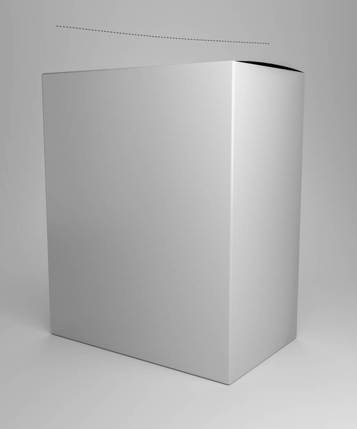 Caja de superficie mate en blanco con el logotipo o diseño único de su marca Perfecto para su próxima campaña publicitaria.. - Foto, Imagen