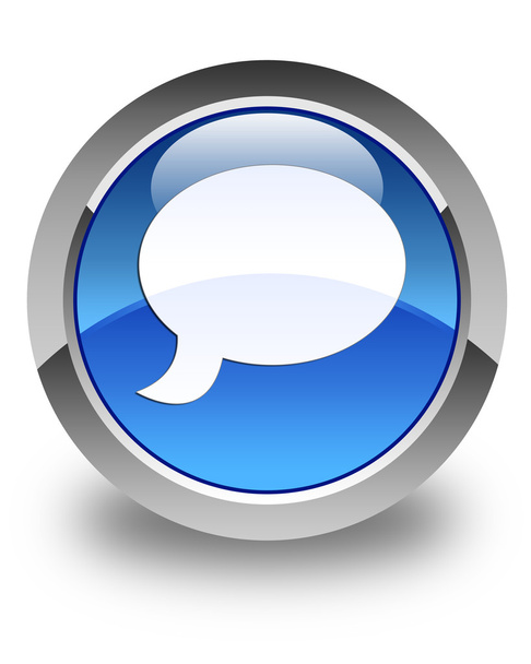 Konverzaci ikona lesklé modré kulaté tlačítko - Fotografie, Obrázek