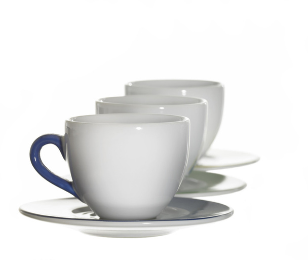 Чашки белого фарфора
 - Фото, изображение