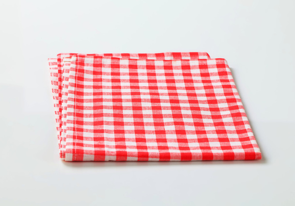 červené a bílé stolní prádlo - Fotografie, Obrázek