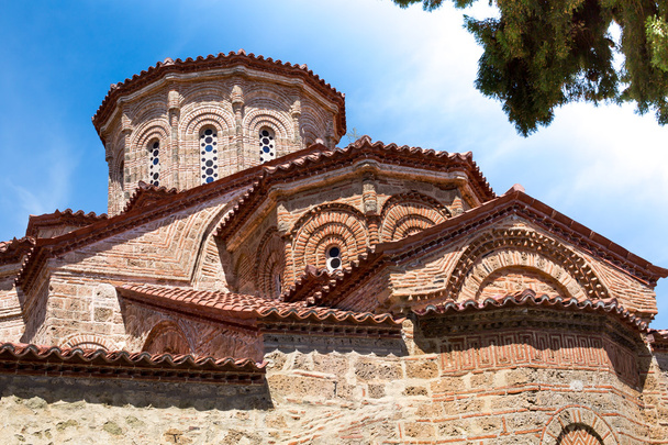 素晴らしいスピードレーサーミティアオ修道院メテオラ、カランバカ、トリカラ、ギリシャの教会 - 写真・画像