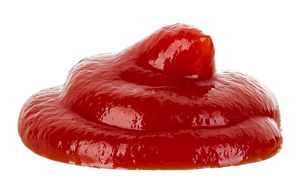 paradicsom ketchup elszigetelt fehér background - Fotó, kép