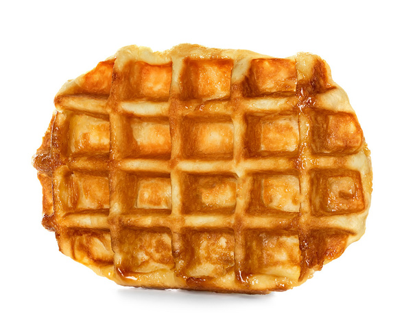 Liege waffle, üzerinde beyaz izole hamur işleri - Fotoğraf, Görsel