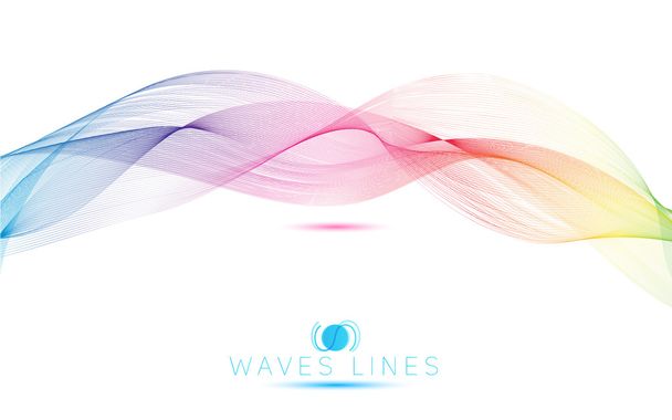 szivárvány hullámok színes gradiens fény keverék vonal világos vektor - Vektor, kép