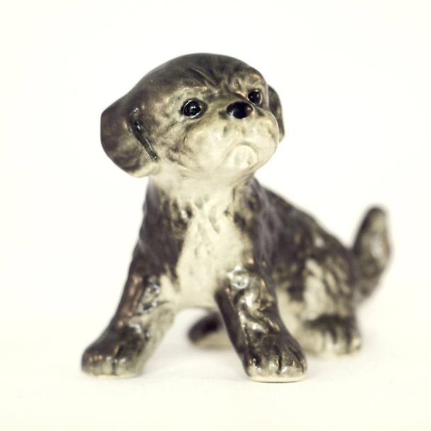  Goebel Hummel Porcelain Figurine of Dog. Porcelain plate. High quality photo - Photo, Image