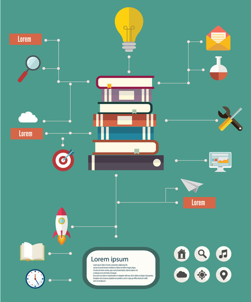 Bildung Infografik Design - Vektor, Bild