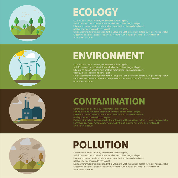 Pictogrammen van ecologie en milieu - Vector, afbeelding