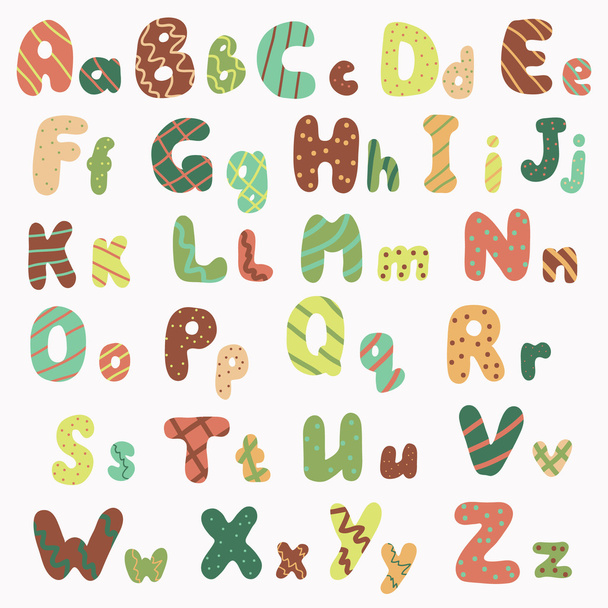 Handgetekend alfabet - Vector, afbeelding