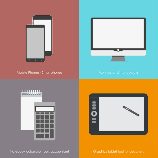 Mobile services icons - Vector, Image