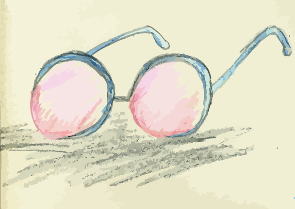 Óculos desenhados à mão - Vetor, Imagem