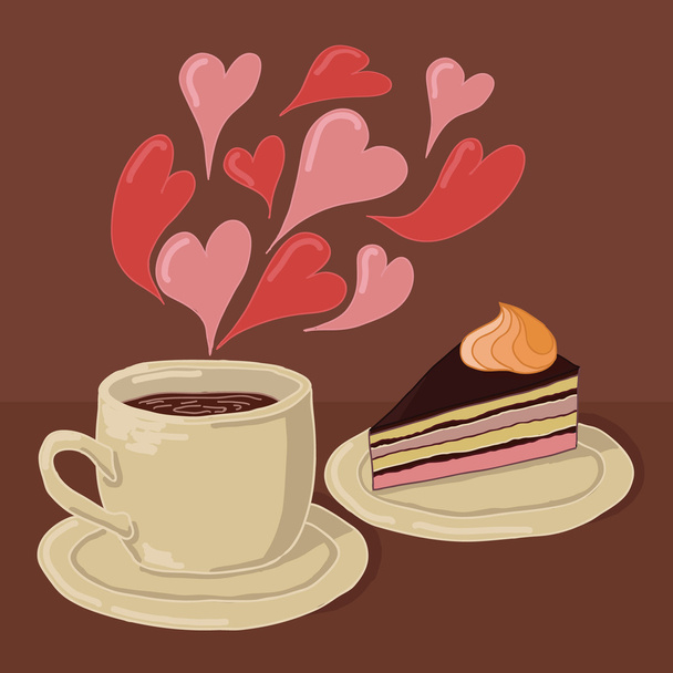 koffiepauze illustratie - Vector, afbeelding