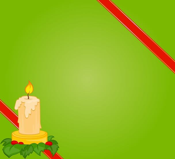 Горящая свеча с капающим воском
 - Вектор,изображение