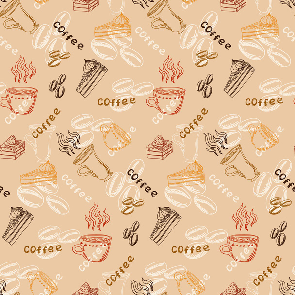 nahtlose Muster Kaffee Thema - Vektor, Bild