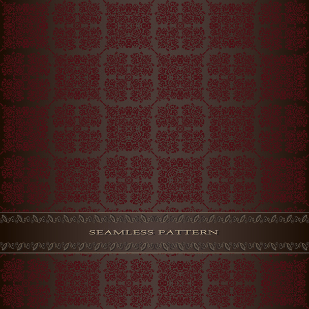 Бесшовный винтажный цветочный узор в восточном стиле
 - Вектор,изображение